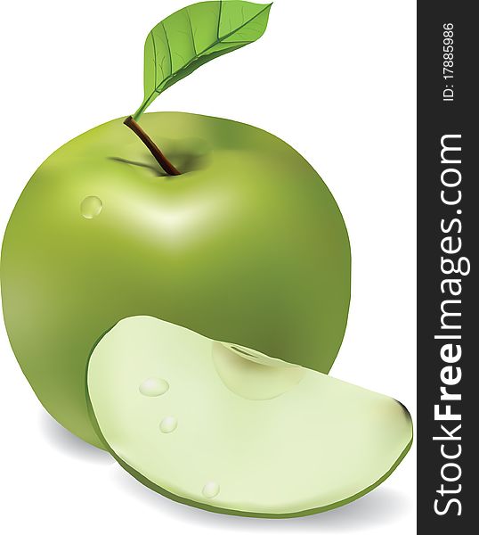 The perfect green apple and lobule