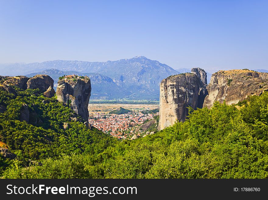 Meteora monastery in Greece - travel background