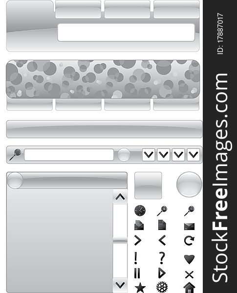 Web site template.Isolated on a white background. Vector illustration (EPS8). All parts (object) closed, possibility to edit. Without transparency