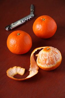 Three Mandarin Oranges Stock Photography Three Mandarin Oranges Stock Photography