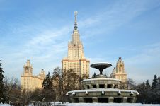Moscow State University Main Building Stock Image Moscow State University Main Building Stock Image