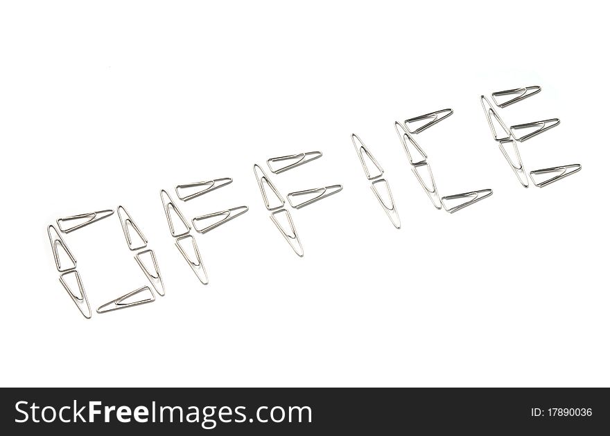 Paper Clips Isolated On White