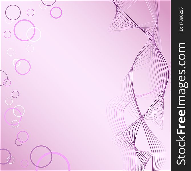 Soft pink background with circles and curved lines. Soft pink background with circles and curved lines