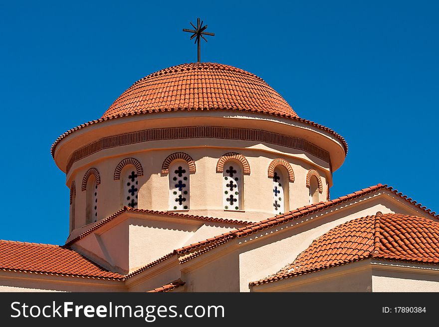 Church Dome Over Blue Sky