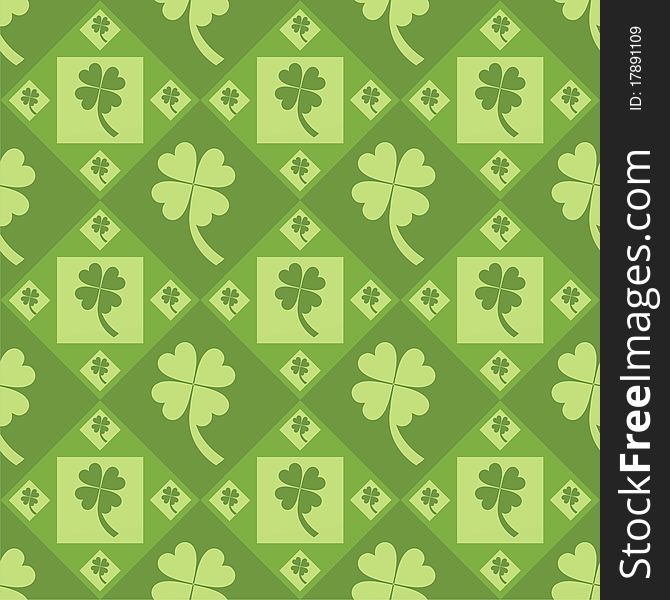 Cute green pattern with clovers. Cute green pattern with clovers