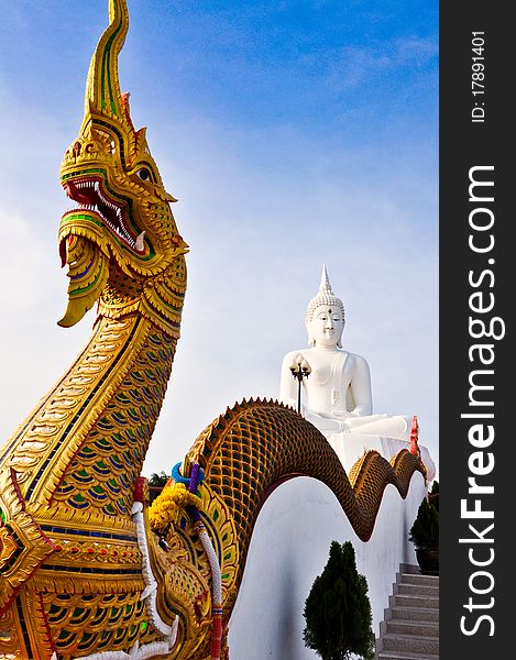 Statue Of Buddha In Saraburi Thailand.