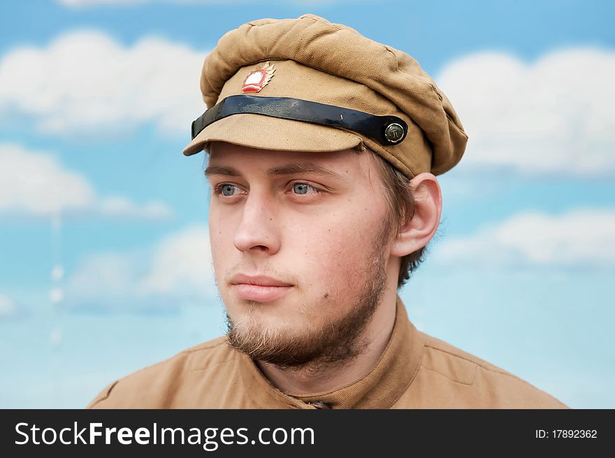 Portrait Of Soldier In Retro Style Picture