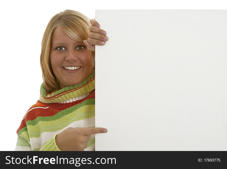 Young Woman With White Board