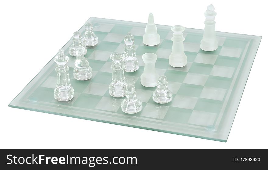 Chess game isolated over white. Chess game isolated over white.
