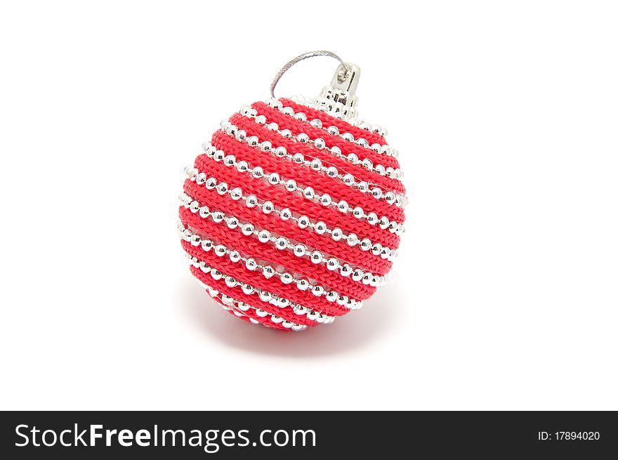 One Christmas decoration on a white background