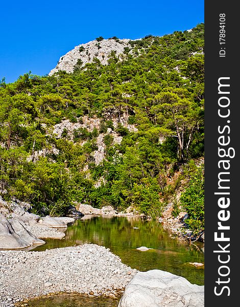 View of the canyon Goynuk in Taurus Mountains. View of the canyon Goynuk in Taurus Mountains