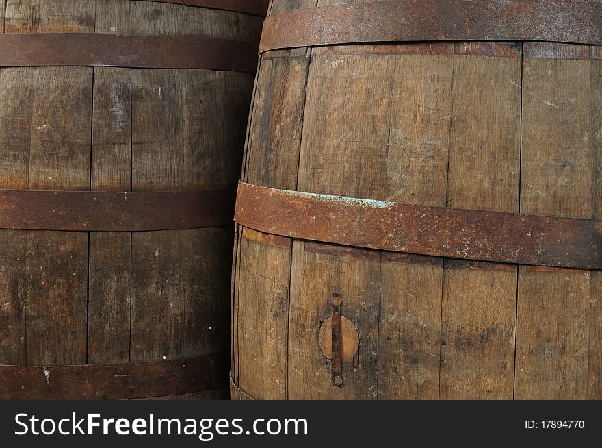 Alcohol wooden barrels for backgrounds. Alcohol wooden barrels for backgrounds.