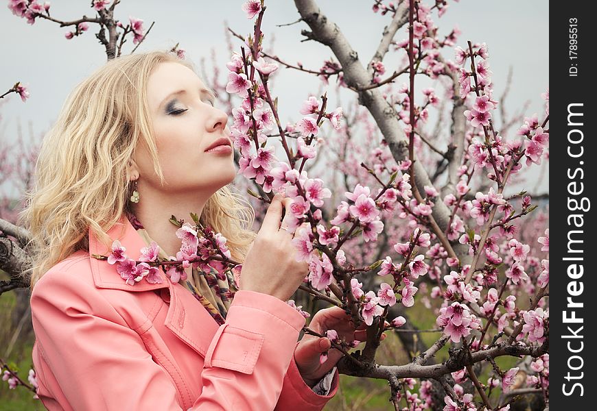 Girl In Spring Garden