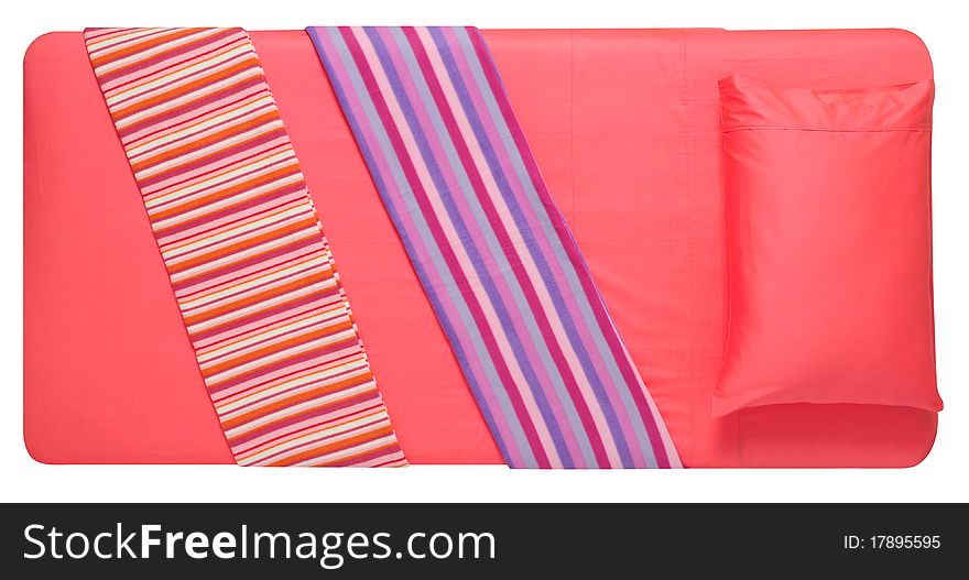 Vibrant color of a bed spreads. Vibrant color of a bed spreads.