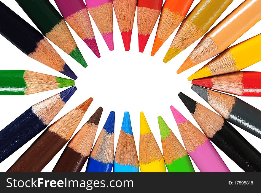 Color Pencils. Isolated