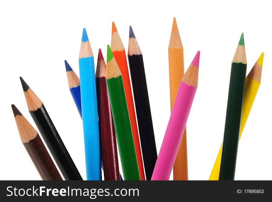 Color Pencils. Isolated