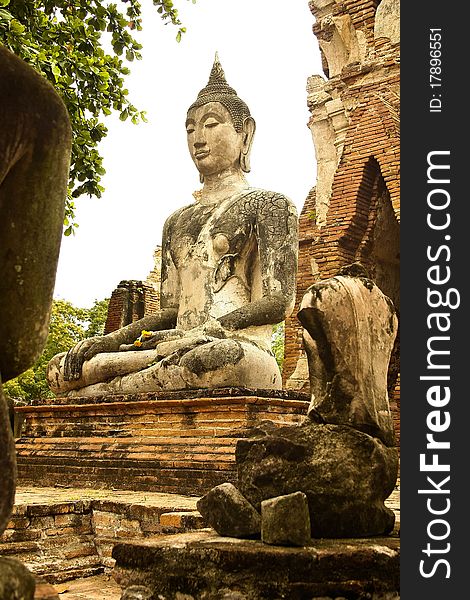 Sedentary Buddha Of Stone Thailand