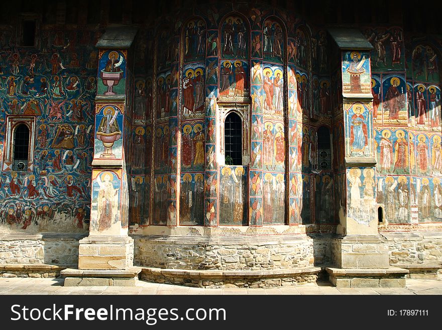 Exterior wall detail from the moldovita monastery