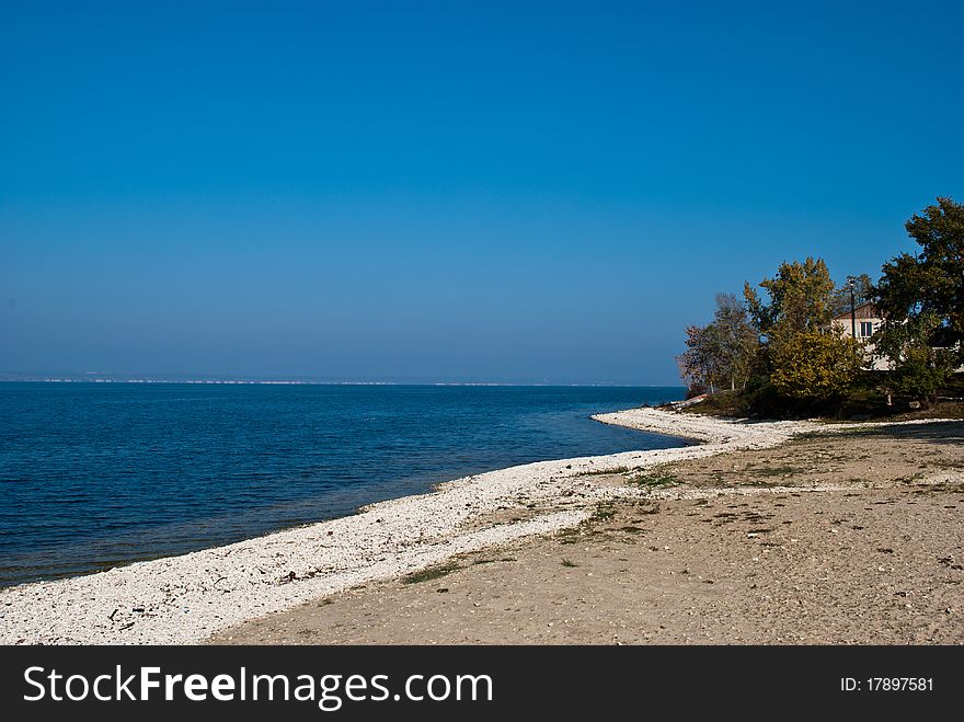 Simply ordinary beach in a village on the river Dnepr. Simply ordinary beach in a village on the river Dnepr