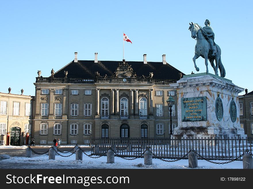 Amalienborg Palace, home of the Danish royal family