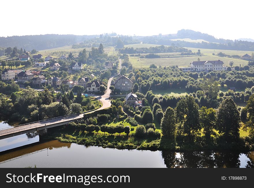 Small city near the river