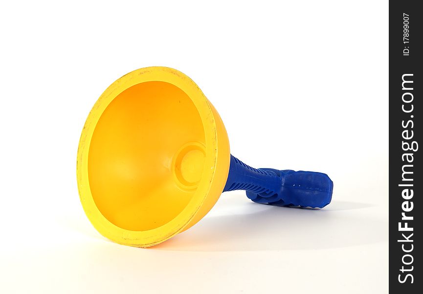 Vantuz (plunger) - plumbing tools for mechanical cleaning of blockages in sewage pipes, on a white background