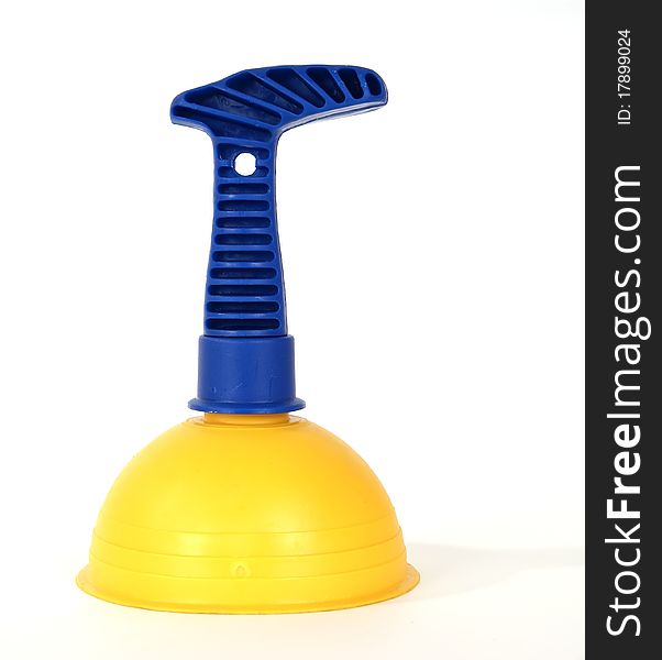 Vantuz (plunger) - plumbing tools for mechanical cleaning of blockages in sewage pipes, on a white background