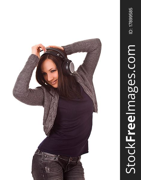 Dancing Woman With Headphones