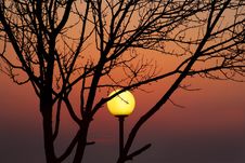 NatureTech Sunset Stock Image NatureTech Sunset Stock Image