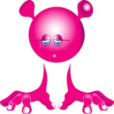Bubbled Head Pinkie Creature Royalty Free Stock Photo Bubbled Head Pinkie Creature Royalty Free Stock Photo