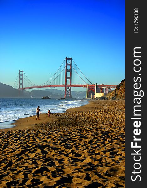 Baker Beach is a state and national public beach on the Pacific Ocean coast, on the San Francisco peninsula. Baker Beach is a state and national public beach on the Pacific Ocean coast, on the San Francisco peninsula