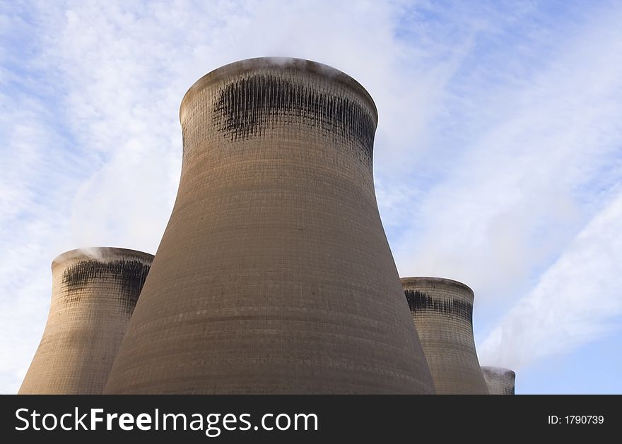 Cooling towers from a coal powered power station