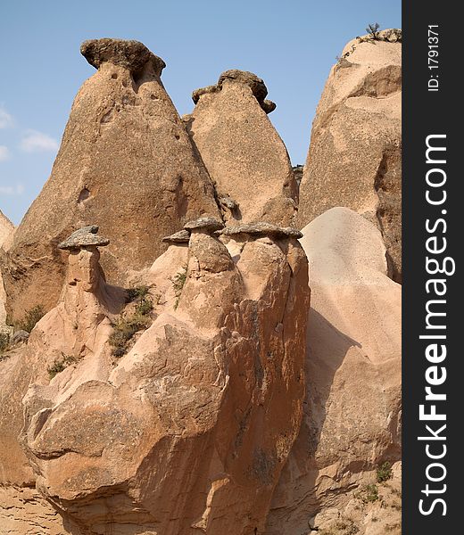 Sandstone formations in Cappadocia, Turkey