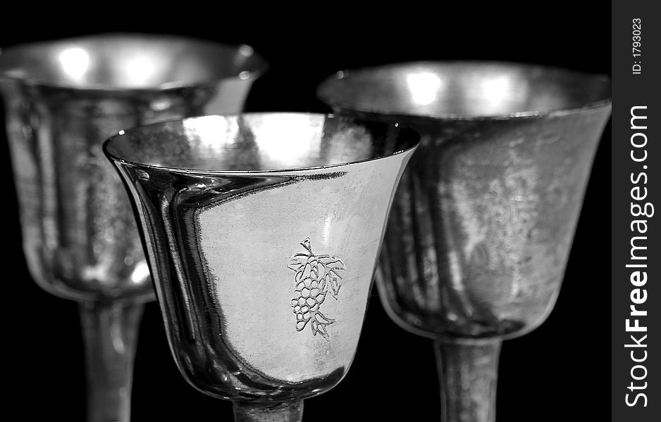 Old  cup from silver for wine...