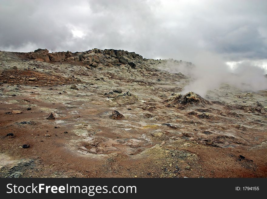Volcanic mud in Iceland, Hverarond