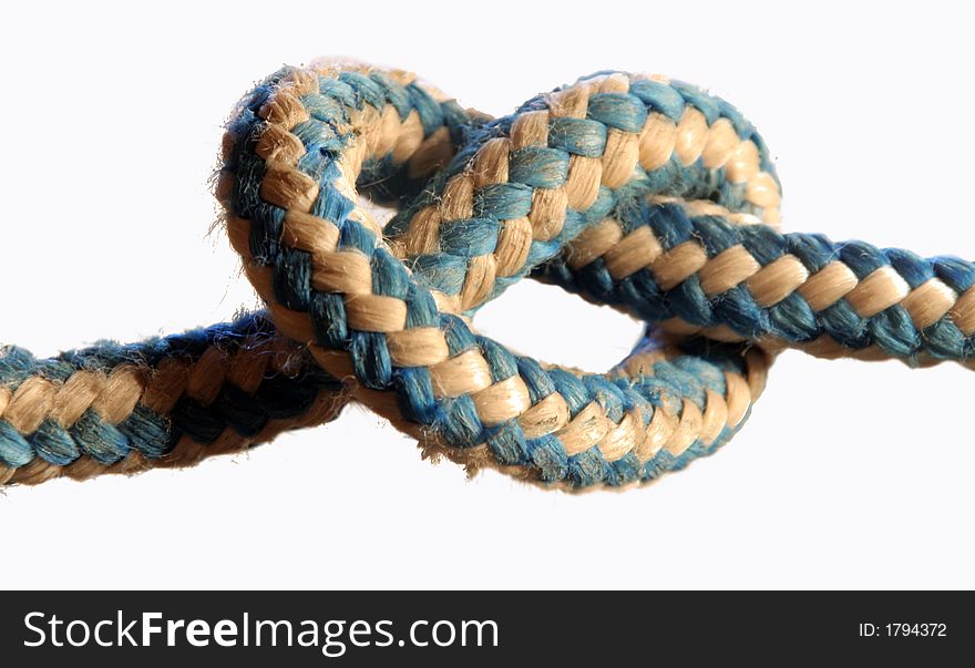 Some meterrs of rope together. Close-up.