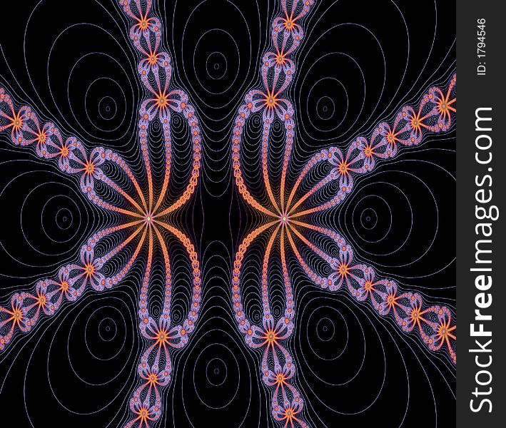 Fantastic pattern (fractal) isolated on a black background