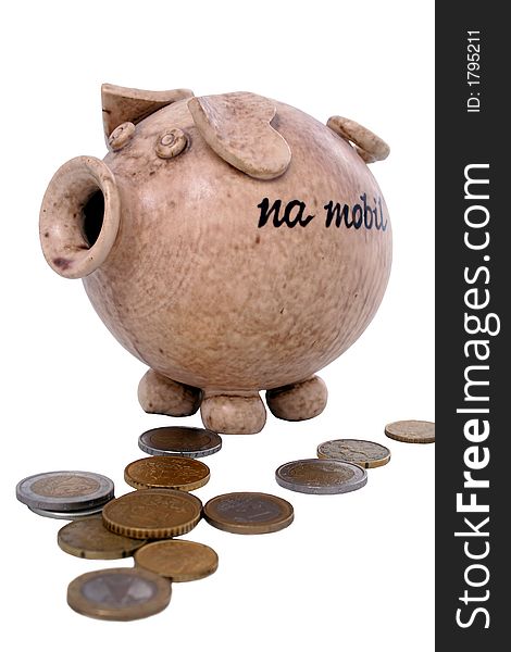 Piggy bank but human money. Piggy bank but human money