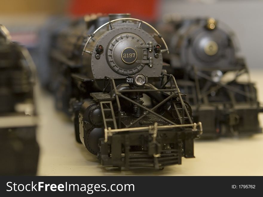 Miniature Train Engine Close Up