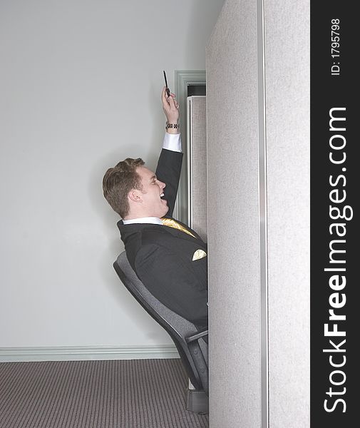 Businessman Holding His Cell Phone