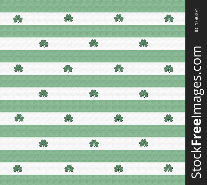 A textured green and white striped background with shamrocks.  Perfect for your St. Patty's day layouts. A textured green and white striped background with shamrocks.  Perfect for your St. Patty's day layouts.