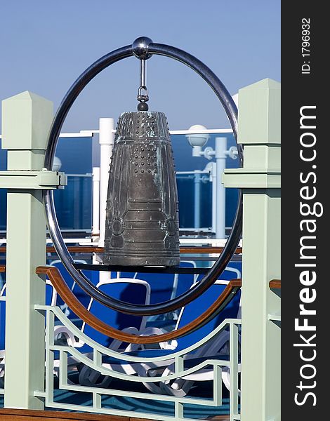 Asain bell on display on a cruise ship. Asain bell on display on a cruise ship