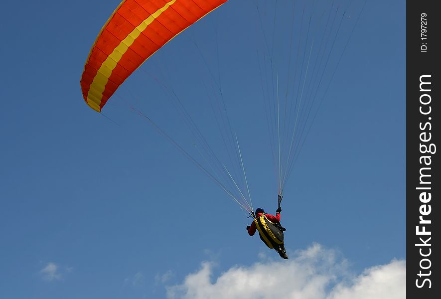 Para gliding during summer in Stubaital, Austria