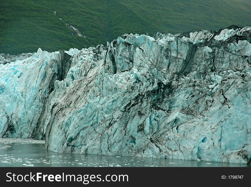 Harvard Glacier in the College Fjord in Alaska. Harvard Glacier in the College Fjord in Alaska