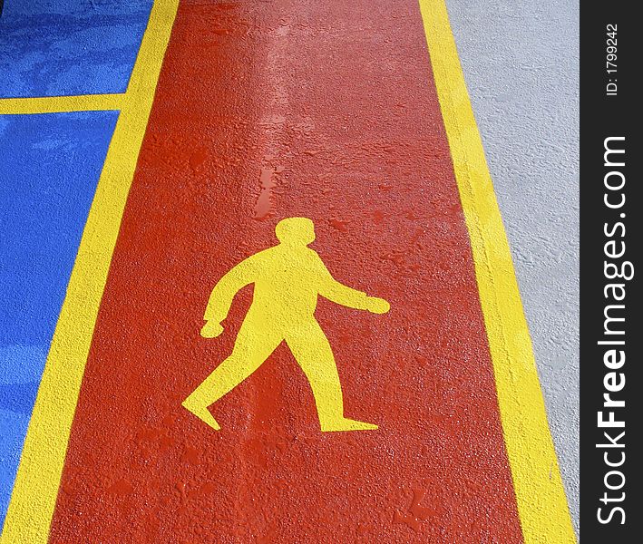 Painted Figure on Car Park