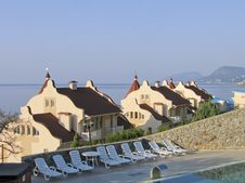 Mansions With Tiled Roof At Black Sea Shore Royalty Free Stock Photos Mansions With Tiled Roof At Black Sea Shore Royalty Free Stock Photos