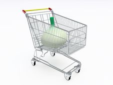 Shopping Cart With Big Onion Inside Royalty Free Stock Photos Shopping Cart With Big Onion Inside Royalty Free Stock Photos