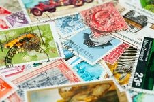 Stamp Collection Stock Images