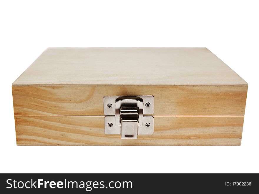 Wooden box. isolated on white background