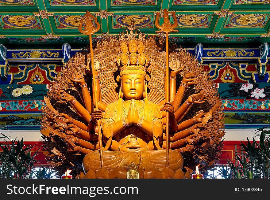 Image of Bodhisattva Guan Yin in LengNaiYee Shrine, Thailand.